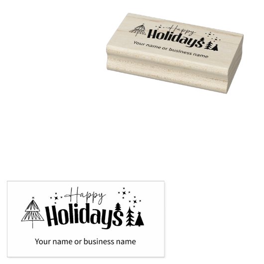 Kerstboom vakantie bedrijf of familie rubberstempel (Gestempeld)