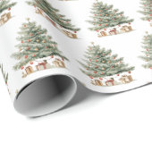 Kerstboom vakantie cadeau cadeaupapier (Rol Hoek)