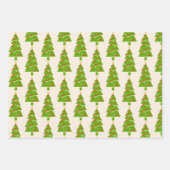 Kerstboom Vakantie Cadeau Set Inpakpapier (Voorkant)