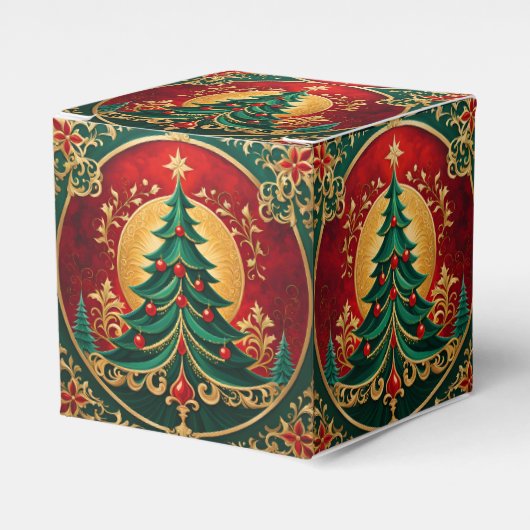 Kerstboom Vakantie Cadeaubox Bedankdoosjes (Voorkant Zijde)