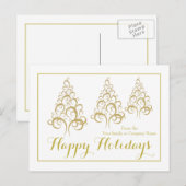 Kerstboom vakantie corporate groet feestdagenkaart (Voorkant / Achterkant)