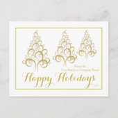 Kerstboom vakantie corporate groet feestdagenkaart (Voorkant)