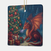 Kerstboom Vakantie Draak Keramisch Ornament (Links)