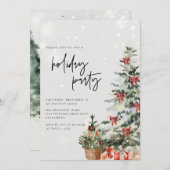 Kerstboom Vakantie Feest Modern Kerstmis Kaart (Voorkant / Achterkant)