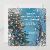 Kerstboom Vakantie Feest Winter Reinders sneeuw Kaart (Achterkant)