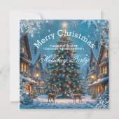 Kerstboom Vakantie Feest Winter Reinders sneeuw Kaart (Voorkant)