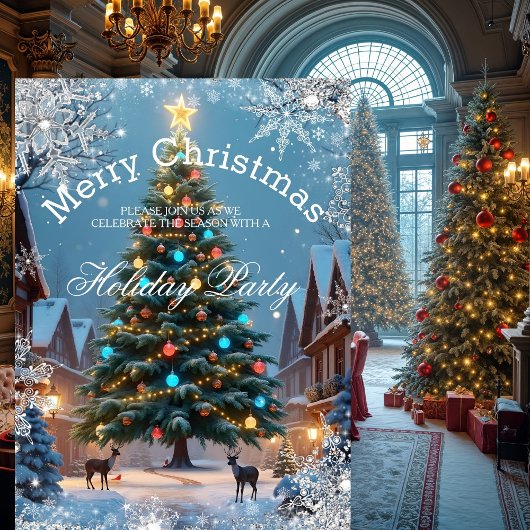 Kerstboom Vakantie Feest Winter rustieke huizen Kaart