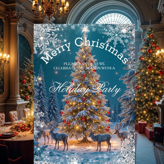 Kerstboom Vakantie Feest Winter Wonderland Kaart