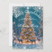 Kerstboom Vakantie Feest Winter Wonderland Kaart (Voorkant)