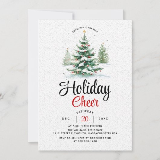 Kerstboom vakantie juichen feest kaart (Voorkant)