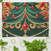 Kerstboom Vakantie Keuken Handdoek (Gevouwen)