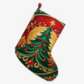 Kerstboom vakantie kous grote kerstsok (Voorkant (Hangend))