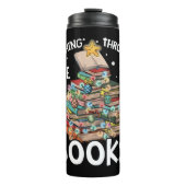 Kerstboom vakantie lezer pyjama's thermosbeker (Voorkant)