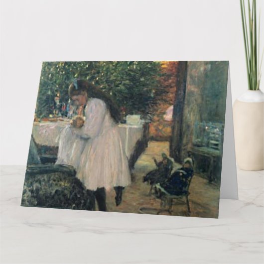 Kerstboom vakantie meisje en Baby  kunst Kaart (Voorkant)