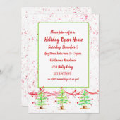 Kerstboom vakantie Open huis uitnodiging (Voorkant / Achterkant)