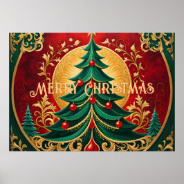 Kerstboom vakantie Poster