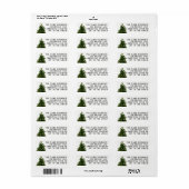 Kerstboom vakantie retour adres labels (Full Sheet)