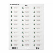 Kerstboom Vakantie Retouradreslabels Etiket (Full Sheet)
