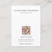 Kerstboom Vakantie Rood Groen Display Visitekaartje (Achterkant)