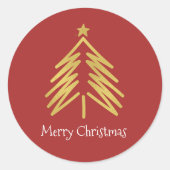 Kerstboom vakantie Sticker (Voorkant)