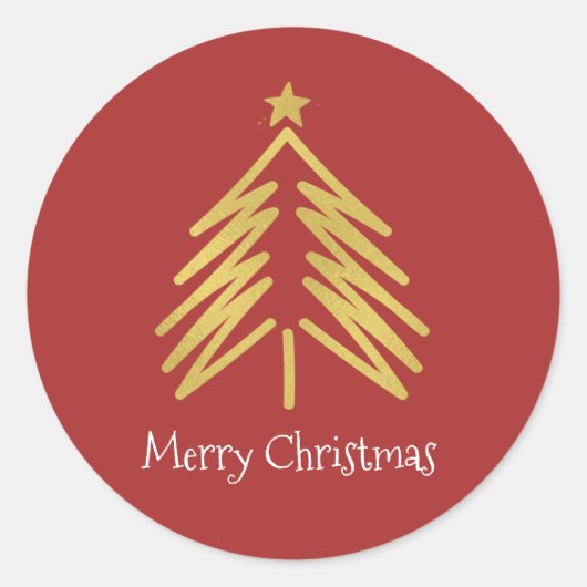 Kerstboom vakantie Sticker (Voorkant)