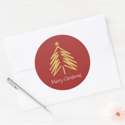 Kerstboom vakantie Sticker (Envelop)