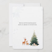 kerstboom vakantie uitnodigingsauto kaart (Achterkant)