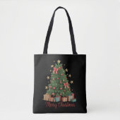 Kerstboom Vakantie Winter Geschenk Tote Bag (Voorkant)