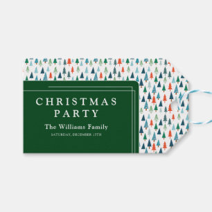 Kerstboom Vakantie Winter Groen Feest Cadeaulabel