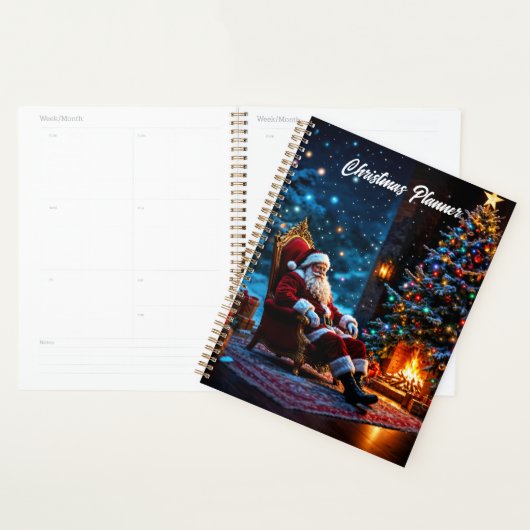 Kerstboom vakantie winter kunst schattige Kerstman Planner (Display)