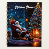 Kerstboom vakantie winter kunst schattige Kerstman Planner (Voorkant)