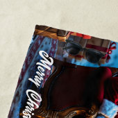 Kerstboom vakantie winter kunst schattige Kerstman Strandlaken (In situ)