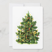 Kerstboom Vakantiefeest Uitnodiging (Achterkant)