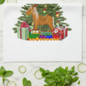 Kerstboom Vakantiehuis Theedoek (Gevouwen)