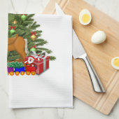 Kerstboom Vakantiehuis Theedoek (Quarter Fold)