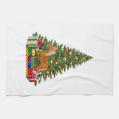 Kerstboom Vakantiehuis Theedoek (Horizontaal)