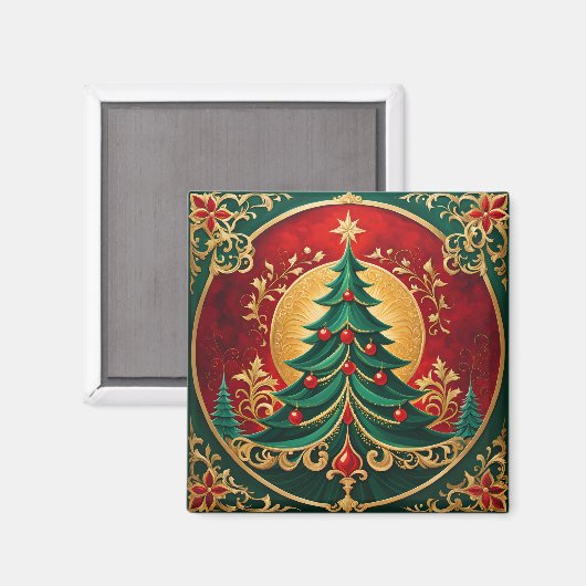 kerstboom vakantiemagnet magneet (Voorkant / Achterkant)