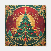 kerstboom vakantiemagnet magneet (Voorkant)