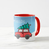 Kerstboom Vakanties 11 oz Twee-Tons Mok (Voorkant rechts)