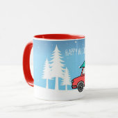 Kerstboom Vakanties 11 oz Twee-Tons Mok (Voorkant links)