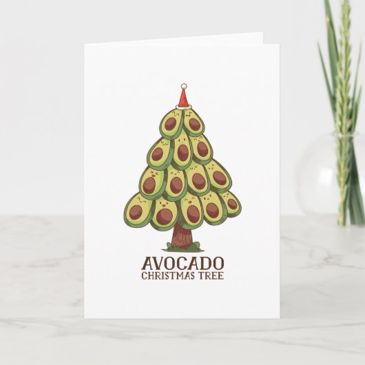 KERSTBOOM VAN AVOCADO KAART (Voorkant)