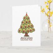 KERSTBOOM VAN AVOCADO KAART (Gele Bloem)