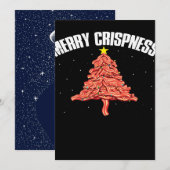 Kerstboom van bacon feestdagenkaart (Voorkant / Achterkant)