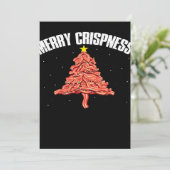 Kerstboom van bacon feestdagenkaart (Staand voorkant)