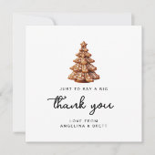 Kerstboom van biscuit bedankt feestdagenkaart (Voorkant)