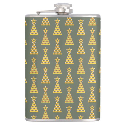 Kerstboom van Candy Corn Heupfles (Voorkant)