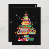 Kerstboom van de bibliotheek briefkaart (Voorkant / Achterkant)