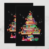 Kerstboom van de bibliotheek kaart (Voorkant / Achterkant)