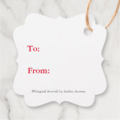 kerstboom van de Drums Gift Labels voor tassen (Achterkant)