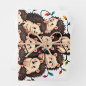 Kerstboom van de egel Vrolijk Kerstmis Xmas  Inpakpapier Vel (In situ)